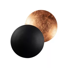 Lampă de perete Moon, neagră și aurie