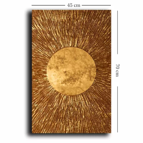 Pictură decorativă pe pânză, aurie, 45 x 70 cm