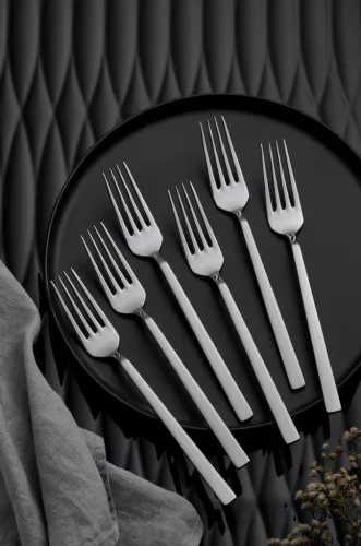 Set de tacâmuri, 36 piese, oțel inoxidabil, argintiu