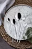 Set de tacâmuri, 30 piese, oțel inoxidabil, argintiu