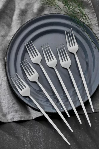 Set de tacâmuri, 30 piese, oțel inoxidabil, argintiu