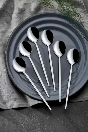 Set de tacâmuri, 30 piese, oțel inoxidabil, argintiu