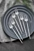 Set de tacâmuri, 30 piese, oțel inoxidabil, argintiu