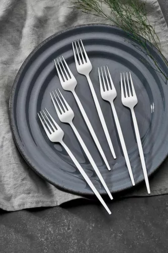 Set de tacâmuri, 30 piese, oțel inoxidabil, argintiu