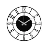 Ceas de perete decorativ din metal, negru, 48 x 48 cm