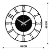 Ceas de perete decorativ din metal, negru, 48 x 48 cm