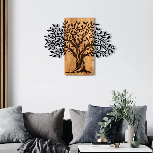 Accesoriu decorativ din lemn, copacul vieții, 72 x 58 cm