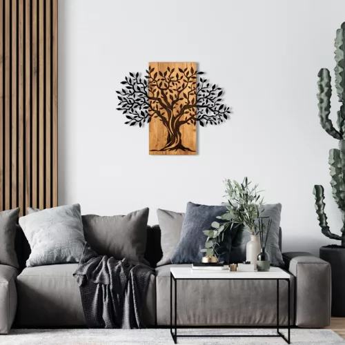 Accesoriu decorativ din lemn, copacul vieții, 72 x 58 cm