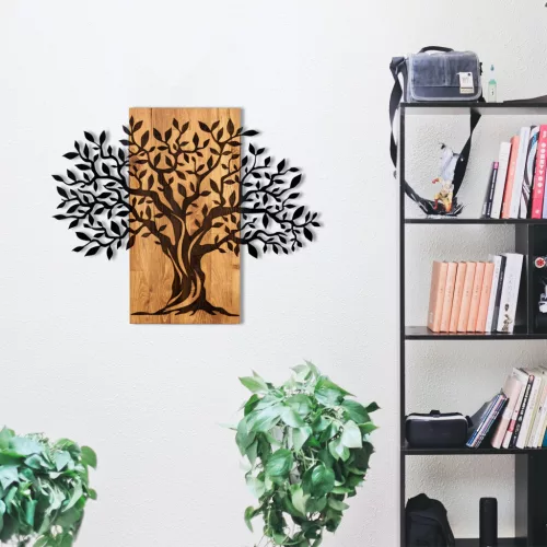 Accesoriu decorativ din lemn, copacul vieții, 72 x 58 cm