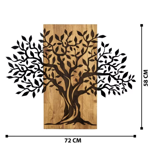 Accesoriu decorativ din lemn, copacul vieții, 72 x 58 cm