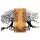 Accesoriu decorativ din lemn, lemn natural, 92 x 58 cm