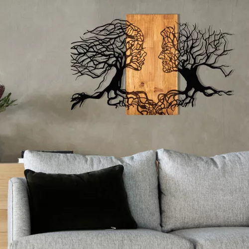 Accesoriu decorativ din lemn, lemn natural, 92 x 58 cm