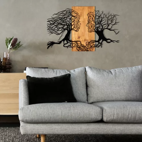 Accesoriu decorativ din lemn, lemn natural, 92 x 58 cm