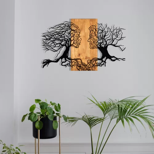 Accesoriu decorativ din lemn, lemn natural, 92 x 58 cm