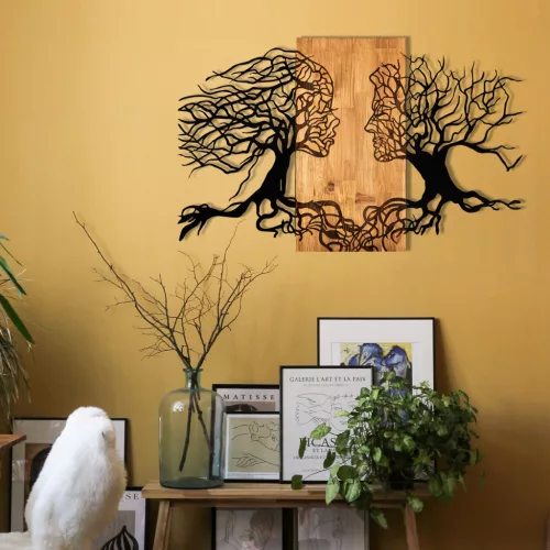 Accesoriu decorativ din lemn, lemn natural, 92 x 58 cm