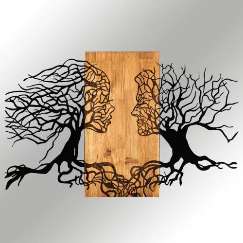 Accesoriu decorativ din lemn, lemn natural, 92 x 58 cm