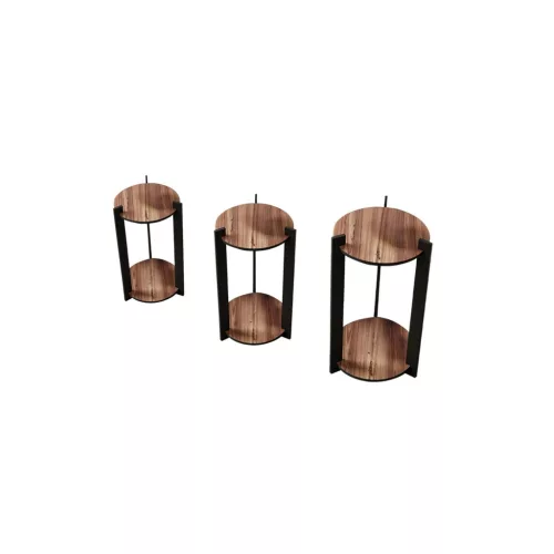Set de 3 suporturi pentru flori, rotunde
