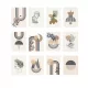 Pictură decorativă MDF, 12 bucăți, forme, 20 x 15 x cm