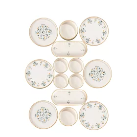 Set de brunch, 14 piese, cu model decorativ