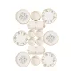 Set de brunch, 14 piese, cu model decorativ
