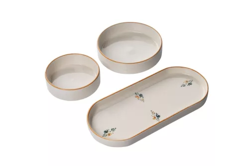 Set de brunch, 14 piese, cu model decorativ