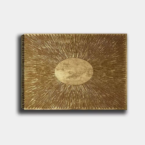 Pictură decorativă pe pânză, aurie, 70 x 100 cm
