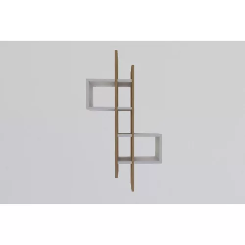 Raft de perete, stejar safir și alb 54x20x108 cm