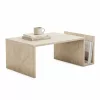 Măsuță de cafea, efect de travertin, 86.8 x 50 x 32 cm