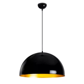 Lampă suspendată Berceste, neagră și aurie