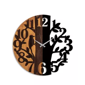 Ceas de perete, model din lemn, decorativ,