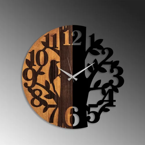 Ceas de perete, model din lemn, decorativ,