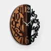 Ceas de perete, model din lemn, decorativ,