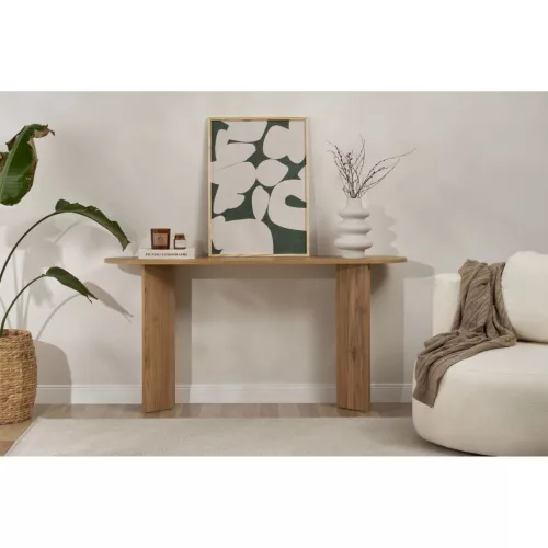 Masă consolă, stejar 150x35x75 cm