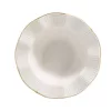 Set de farfurii, porțelan, crem-auriu, 24 piese