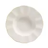Set de farfurii, porțelan, crem-auriu, 24 piese