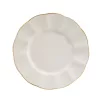 Set de farfurii, porțelan, crem-auriu, 24 piese