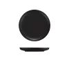 Set de farfurii din porțelan, negru mat, 24 piese