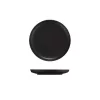 Set de farfurii din porțelan, negru mat, 24 piese