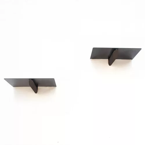 Raft de perete decorativ din metal, maro, negru 21x15x6cm