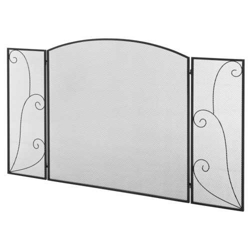 homcom-grila-de-protectie-pentru-semineu-cu-3-panouri-pliabile-metalica-neagra-132-x-76-cm