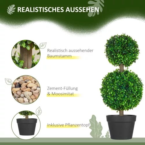 homcom-set-de-plante-artificiale-2-bucati-buxus-in-ghiveci-inaltime-60-cm