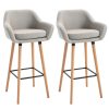 homcom-set-de-2-scaune-de-bar-din-panza-de-in-cu-perna-si-suport-pentru-picioare-bej-inalt
