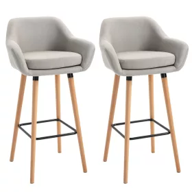 homcom-set-de-2-scaune-de-bar-din-panza-de-in-cu-perna-si-suport-pentru-picioare-bej-inalt