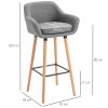 homcom-set-de-2-scaune-de-bar-din-panza-de-in-cu-perna-si-suport-pentru-picioare-gri-inalt