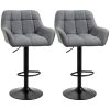 homcom-set-de-2-scaune-de-bar-din-panza-de-in-cu-suport-pentru-picioare-maro-inaltime
