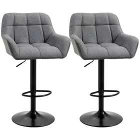 homcom-set-de-2-scaune-de-bar-din-panza-de-in-cu-suport-pentru-picioare-maro-inaltime