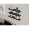 Set 3 rafturi de perete, antracit
