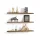 Set 3 rafturi de perete, nuc
