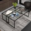 homcom-set-de-doua-mese-de-cafea-cu-blat-din-sticla-temperata-si-cadru-din-otel-negru