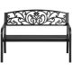 outsunny-banca-de-gradina-pentru-2-persoane-banca-metalica-neagra-cu-model-floral